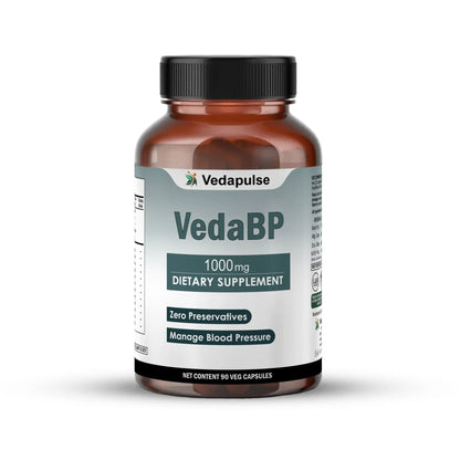 VedaBP 1000mg 90 Capsules | Vedapulse Blood Pressure Support - Vedapulse
