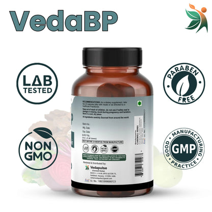VedaBP 1000mg 90 Capsules | Vedapulse Blood Pressure Support - Vedapulse