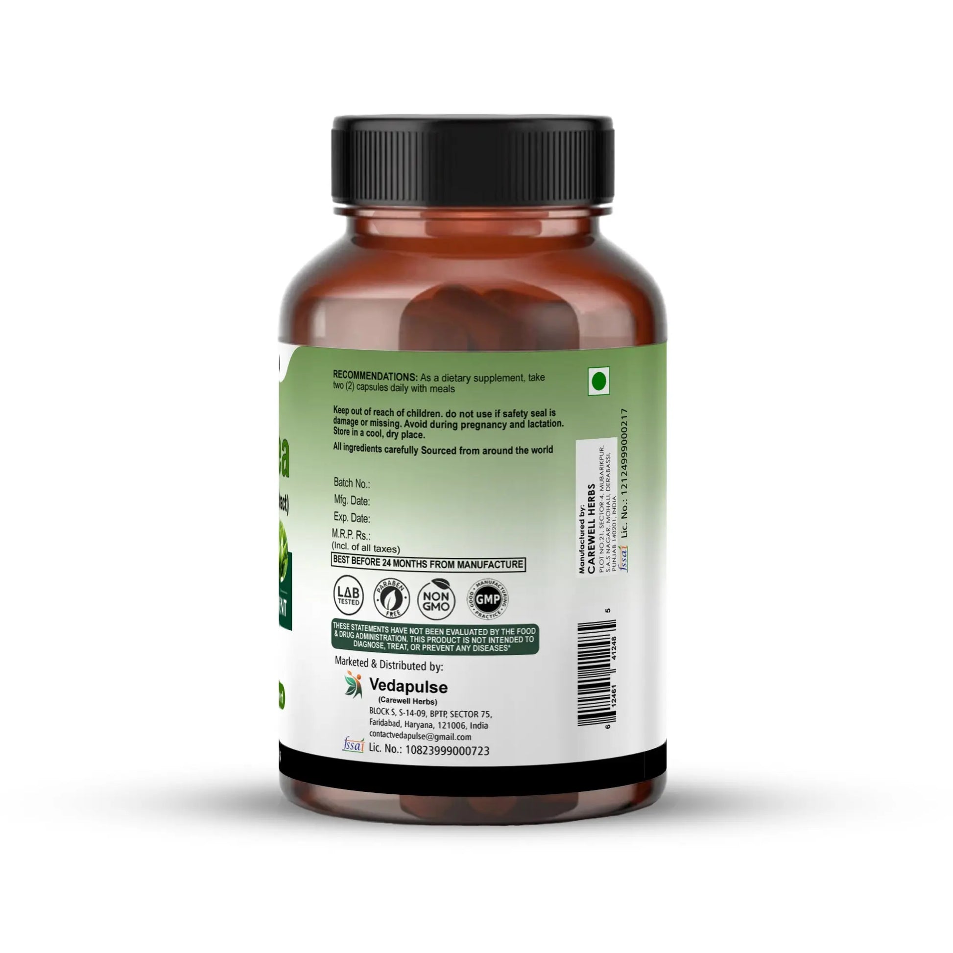 Green Tea Capsules by Vedapulse - Vedapulse