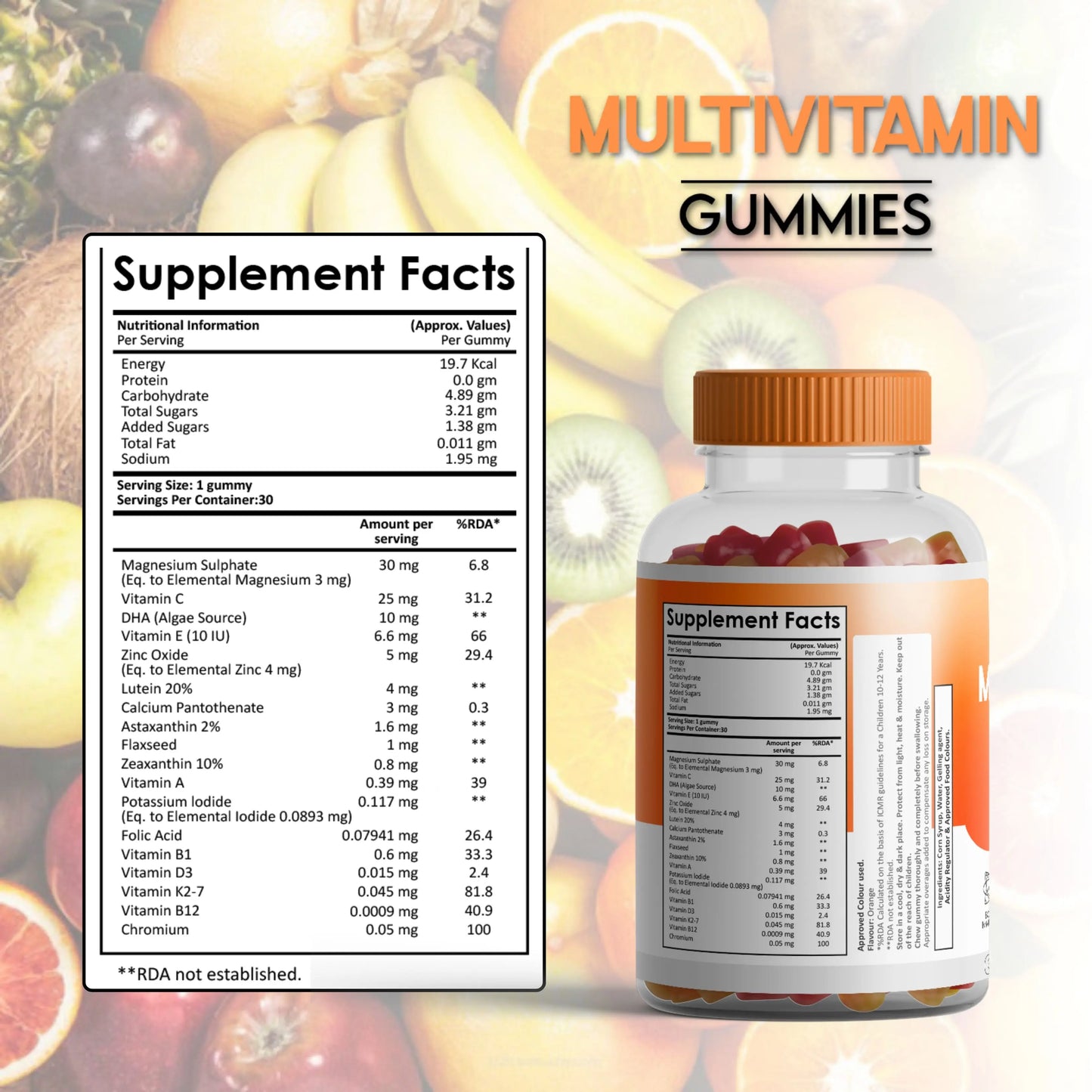 Multivitamin Gummies- 30 Days Pack by Vedapulse - Vedapulse