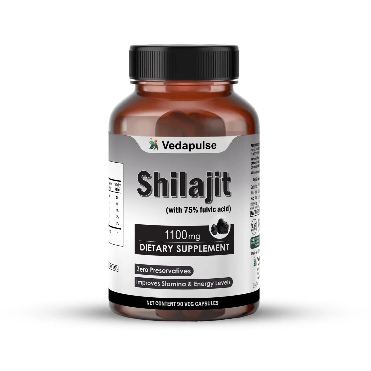 Shilajit 1100Mg Capsules | Vedapulse - Vedapulse