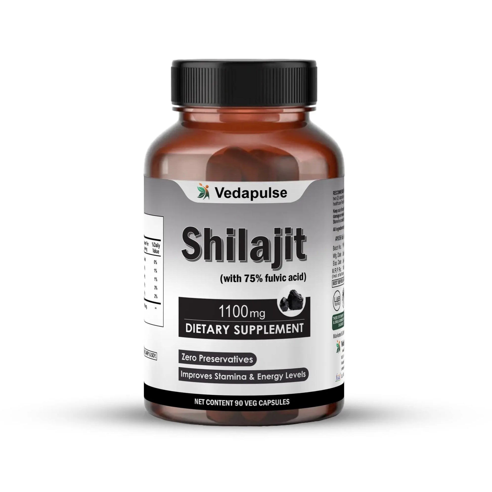 Shilajit 1100Mg Capsules | Vedapulse - Vedapulse