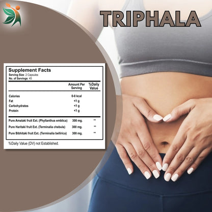 Triphala 750 mg Herbal Capsules | Vedapulse - Vedapulse