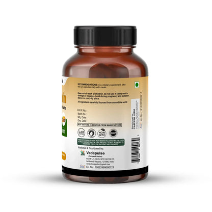 Curcumin 1300 mg Herbal Capsules by Vedapulse - Vedapulse