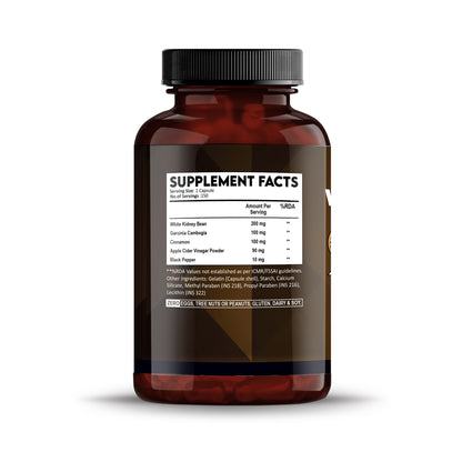 WhiteKidneyBean50mgCapsuleSupplementFactSide