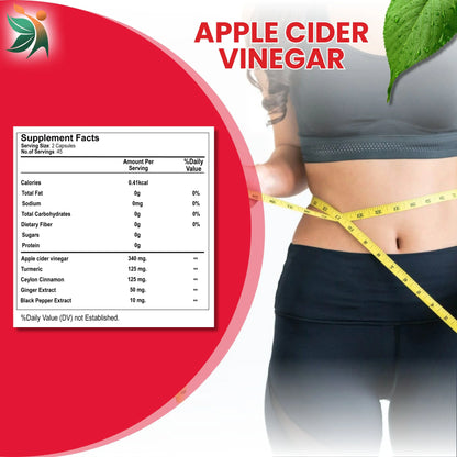 Apple Cider Vinegar 650mg Capsules - Pure & Natural | Vedapulse - Vedapulse