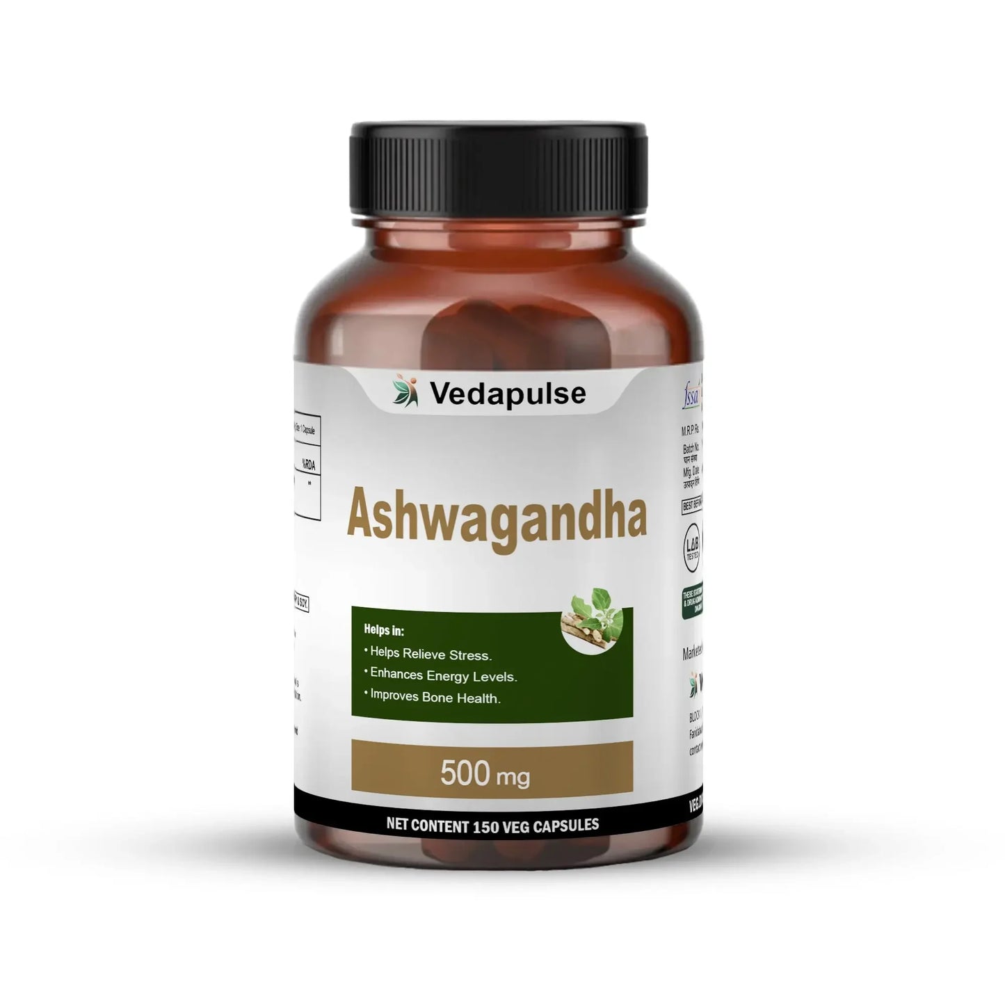 Ashwaroot 500mg Capsules by Vedapulse - Vedapulse