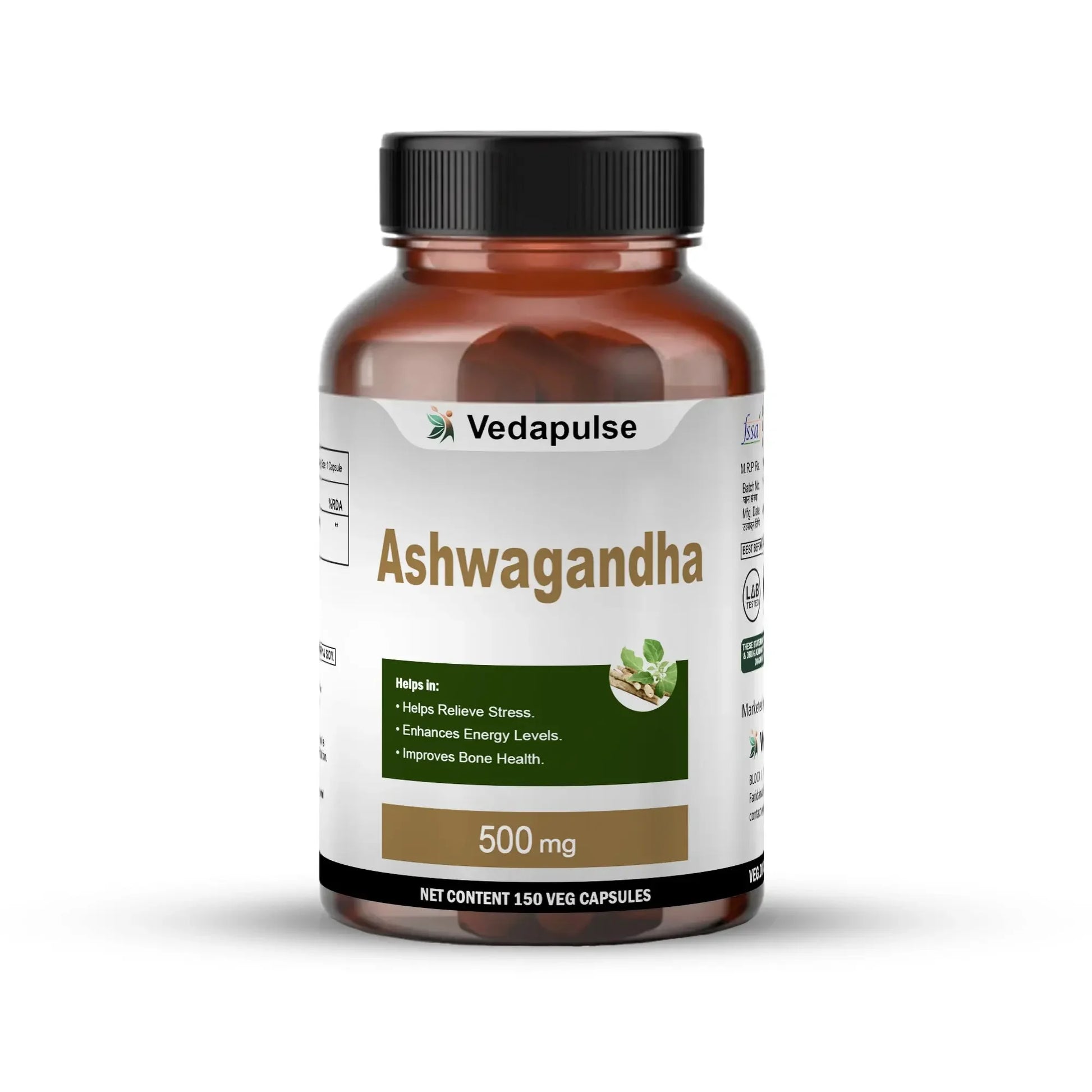 Ashwaroot 500mg Capsules by Vedapulse - Vedapulse