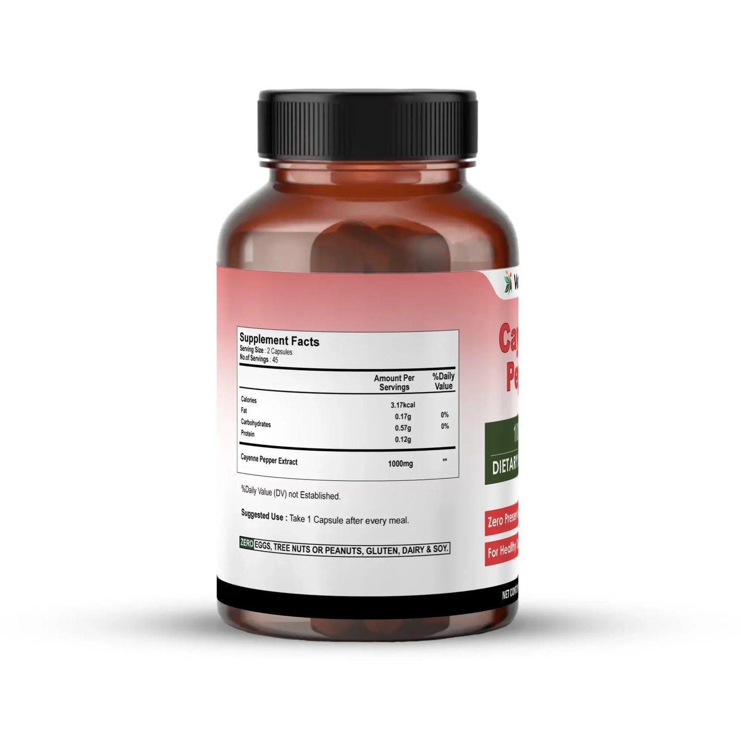 Cayenne Pepper Capsules by Vedapulse - Vedapulse