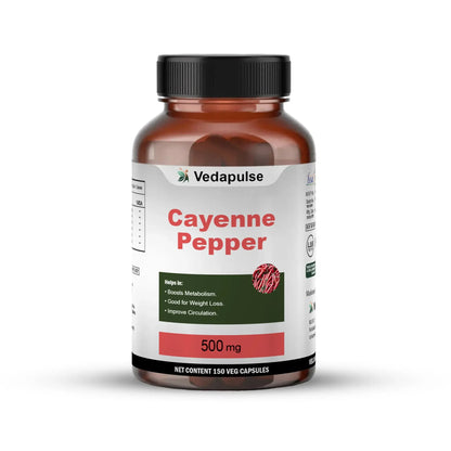 Cayenne Pepper Capsules by Vedapulse - Vedapulse