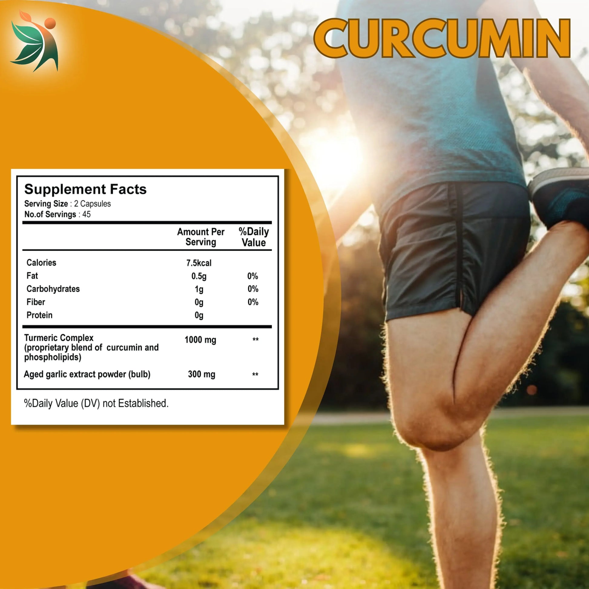 Curcumin 1300 mg Herbal Capsules by Vedapulse - Vedapulse