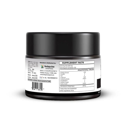 Shilajit Resin 100 Servings of 500mg | Vedapulse - Vedapulse
