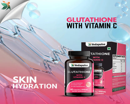 Glowing Skin Glutathione with Vitamin C Capsules | Vedapulse - Vedapulse