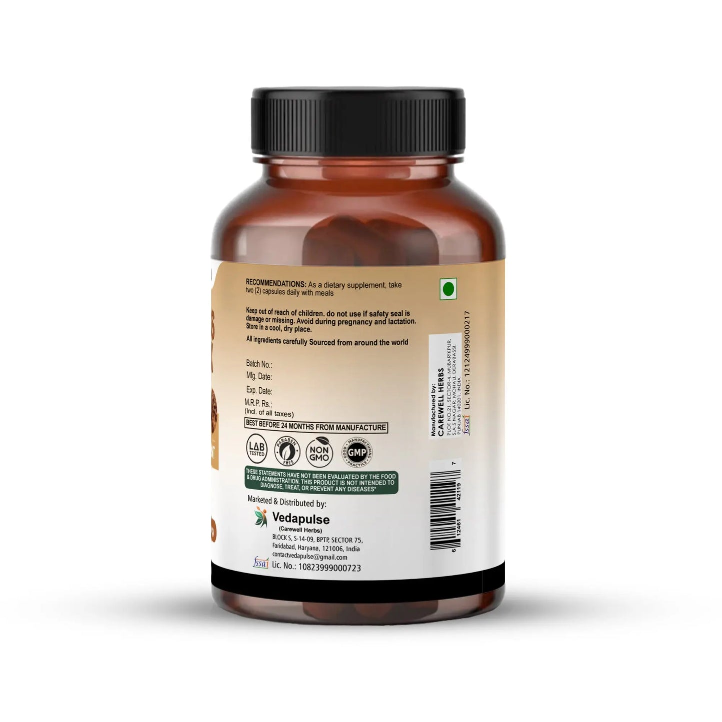 Vedapulse Sea Moss 500mg capsules - skin ,immune - Vedapulse