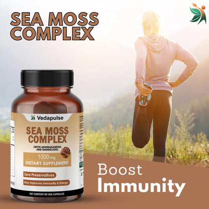 Vedapulse Sea Moss 500mg capsules - skin ,immune - Vedapulse