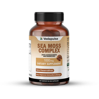 Vedapulse Sea Moss 500mg capsules - skin ,immune - Vedapulse