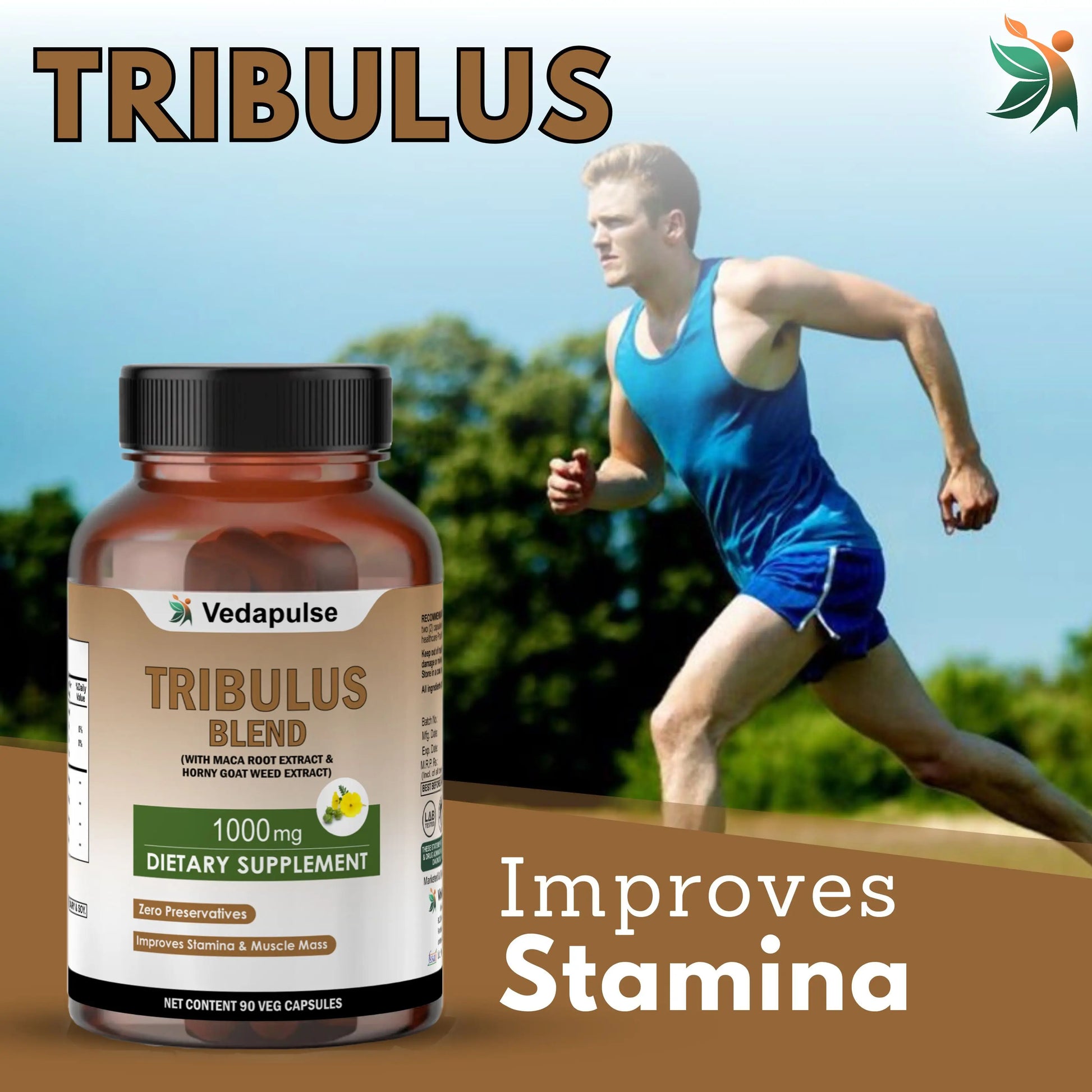 Vedapulse Tribulus 900mg Capsules - Vedapulse
